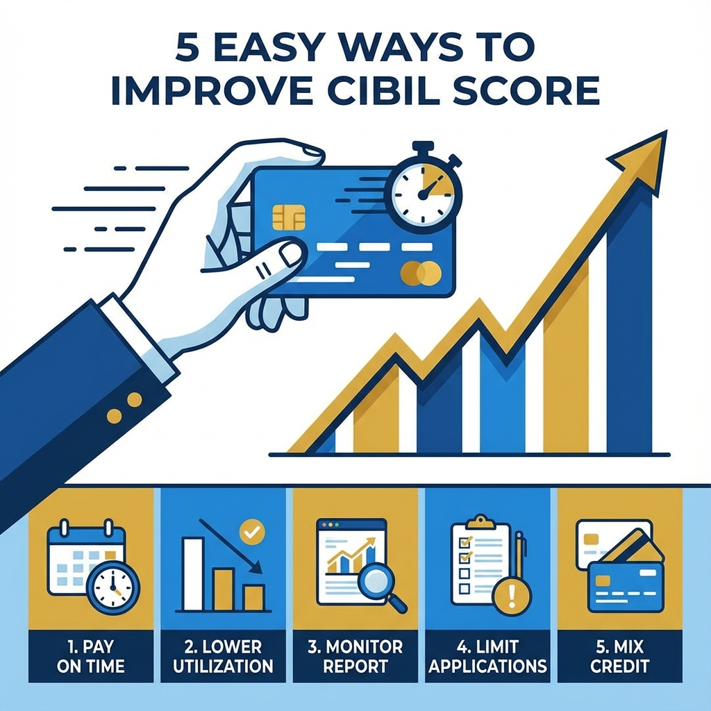5 Easy Ways to Improve Your CIBIL Score Quickly in India